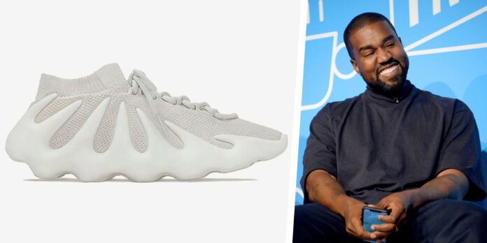 Photo Kanye West and his designed sock shoe