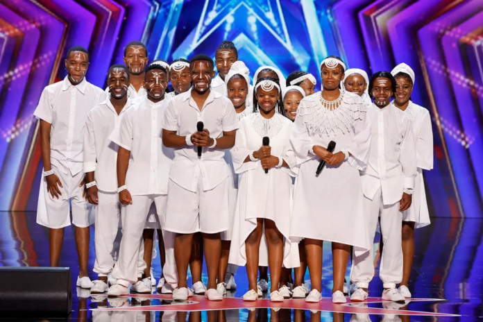Photo of Mzansi Youth Choir on stage at AGT