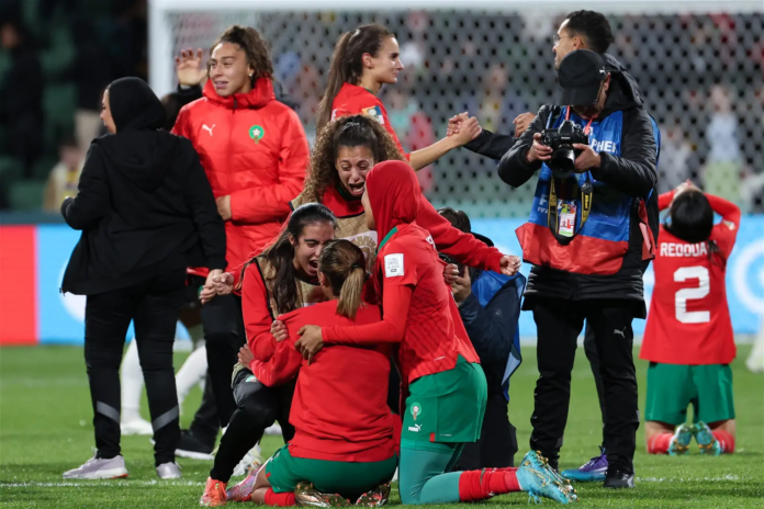 Photo of Morocco women celebrating victory